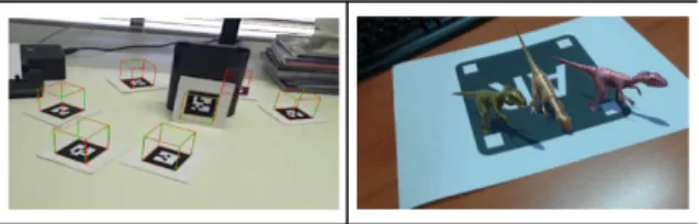 Fig.  2.  Marker-based  tracking  technology Fig.  3.  Markerless-based  tracking  technology