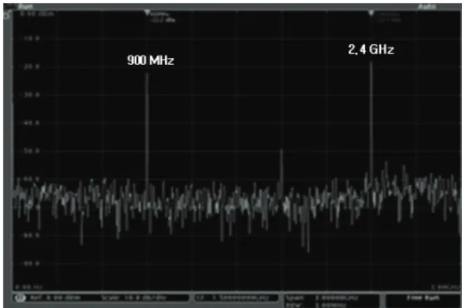 Fig. 5. 900 MHz and 2.4 GHz spectrum measures.