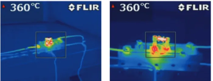Fig. 9. Thermal distribution of an outlet with an incompletion connection.