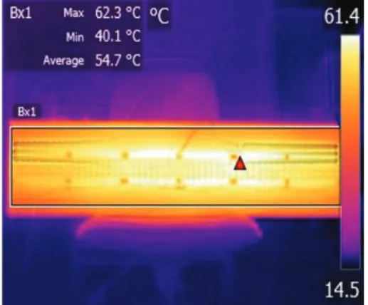 Fig. 7. Thermal image of the light source module.