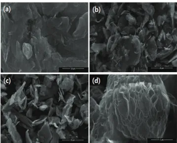 Fig. 2. Nitrogen-adsorption isotherm at 77 K for graphene flakes  with divers sizes.