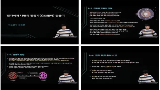 Fig.  4.  Movie  snapshots  of  the  ‘Electromagnet  and  making  electromagnet  class’