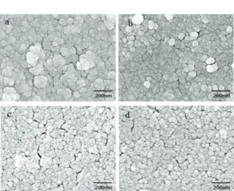 Fig. 2. FE-SEM image of (ZrO 2 /PSS)n thin film surface; 