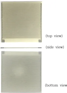 Fig.  3.  IDT  electrode  pattern  embedded  piezoelectric  thick  film  sintered  at  1,100℃  for  1  h
