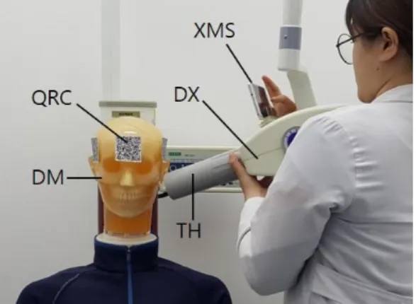 Fig.  3.  Phtograph  showing  the  radiography  practice  of  student  using  the  mobile  simulator