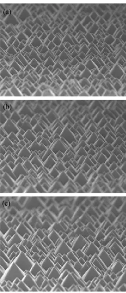 Fig.  8.  Electrode  spread  (a)  texturing  20  min,  (b)  texturing  30  min,  and  (c)  texturing  40  min.