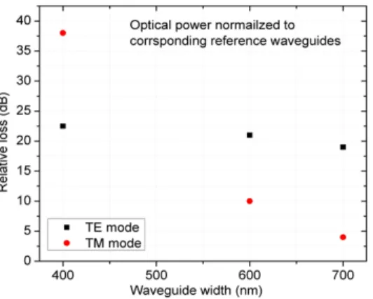Fig.  8.  Optical  loss  of  fabricated  plasmonic  waveguide.