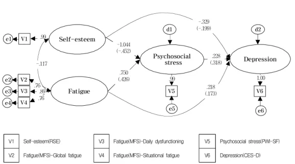 Fig.  1.  Path  diagram  of  structural  equation  modeling