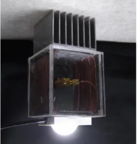Fig.  2.  Construction  of  30  W  explosion-proof  LED  light  cooling  system  using  pulsating  heat  pipe  [11].