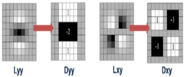 Fig.  4.  Creation  of  SURF  descriptor  and  applying  it  to  contrast  image. 