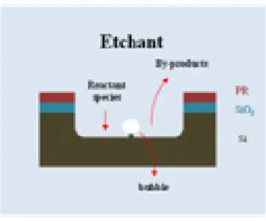 Fig. 2.  Unwanted  roughness  of  surface  which  is  made  by  formation  of  bubble  during  the  etching  process.