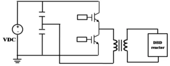 Fig.  1.  Conventional  AC  power  supply  for  Dielectric  Barrier  Discharging  Reactor.