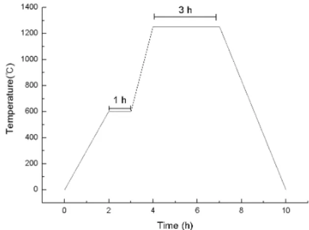 Fig.  1.  Heat  treatment  condition  of  GZO  target.
