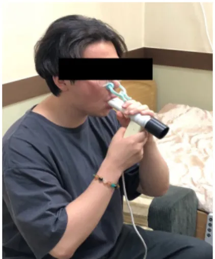 Fig 2. Measurement of breathing function