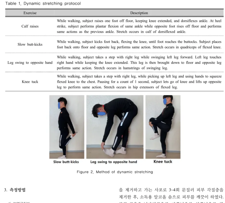 Table 1. Dynamic stretching protocol 