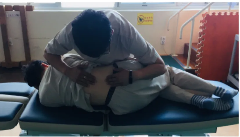 Fig 1. Manual therapy(Kaltenborn technique)