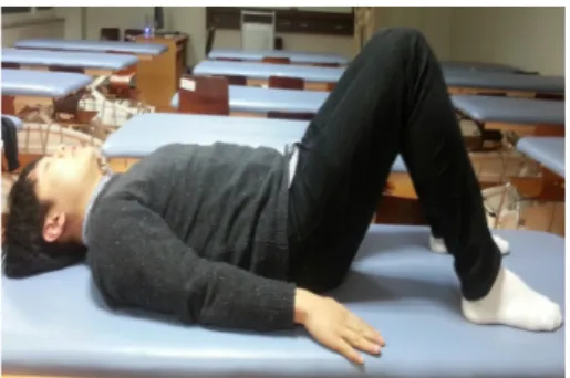 그림 5. Hollowing exercise 그림  6. Curl-up 그림 7. Bridging exercise 그림 8. Birddog exercise 3