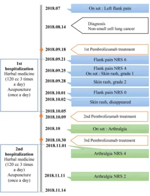 Fig. 1. Timeline of the patient.