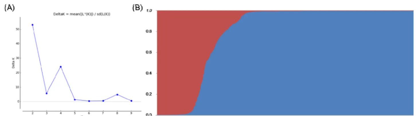 Fig. 3. Principal coordinate analysis of 2,016 rice accessions based on the 12 SSR markers.