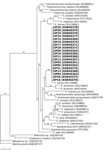 Table 4. Infection forms of RKN and RLN No. of fields  RKN or RLN  detected No. (%) of fields only RKN  detected No