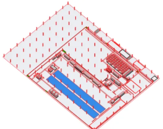 Fig. 3 Simple Shape based Automatically Created 3D Factory  
