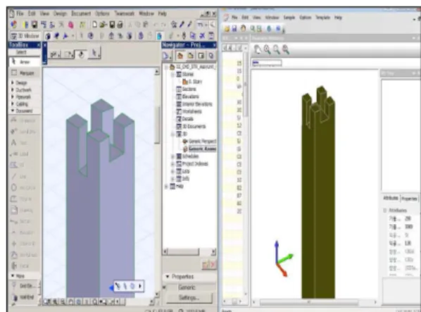 Fig. 6 Browsing Image (Left: ArchiCAD TM , Right: