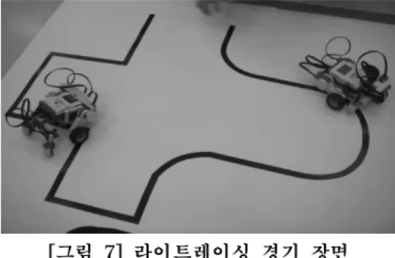 [그림  8]  청소로봇  경기장면 [Fig.  8]  Vacuum  cleaner  robot  contest