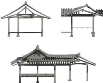 Fig. 9 Structure section combinations of the first bended  joint components of the outer residence 