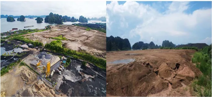 Figure 1. A dumping site just  besides Ha Long  bay, a UNESCO World Heritage.