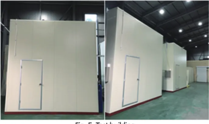 Fig. 5. Test buildingFig. 3. Sectional view