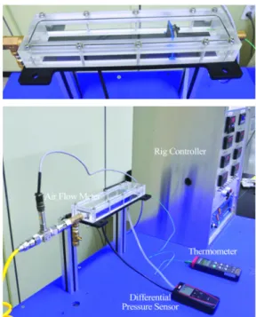 Fig. 4 Test rig and head cover with filter for figuring out  flow characteristics of oil separator