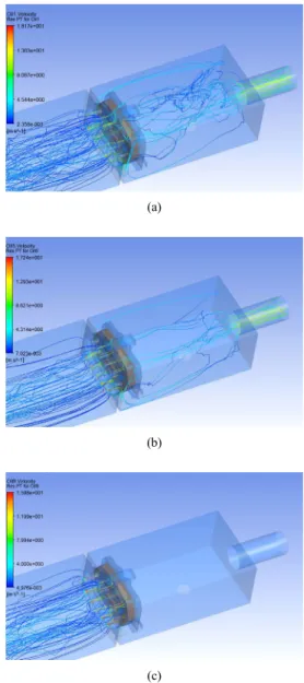 Fig. 8 Oil droplet behavior around oil separation filter. 