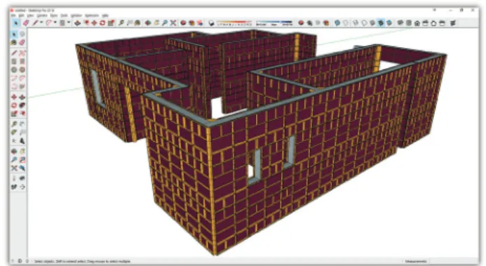 Fig. 17. Stud and wale creationFig. 13. IFC file analysis and wall information extraction