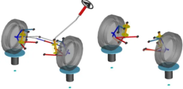 Fig. 2 Stress distributions of current front and rear lower  control arms