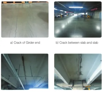 Fig. 8. Crack and waterb leak of Double Tee Slab