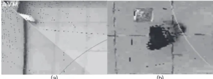 Fig. 12. Experimental Result for the Movement of Temporary  Equipment and the Recognition of Obstacles