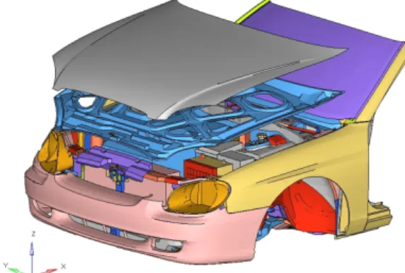 Fig. 1 Finite element model of a mid-size car