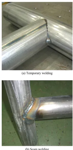 Fig. 1 Initial frame after 2-points temporary welding