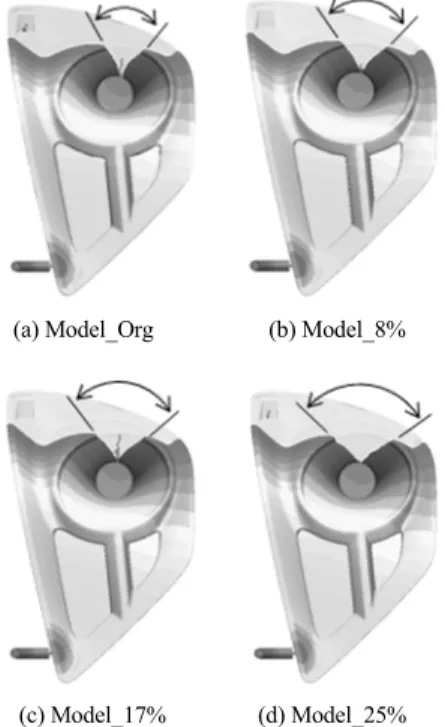 Fig. 9 Comparison of flow patterns between experiment and  simulation (Model_25%) results