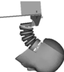 Fig. 16 Thorax impact test set-up