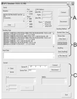 Fig. 11 GPS simulator software