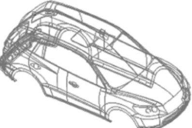 Fig. 1 Wire-frame of SUV model used in this study