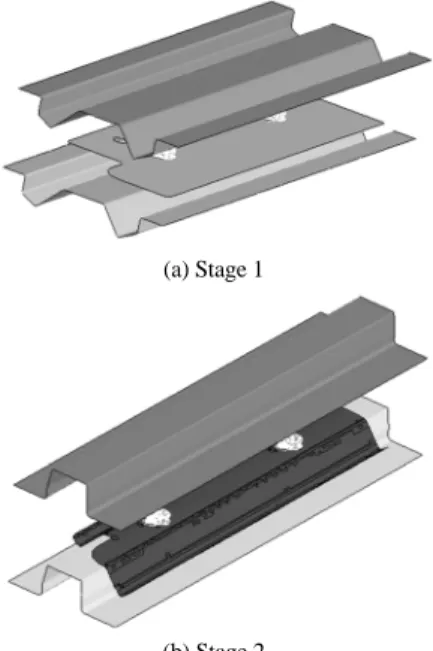 Fig. 7  Comparison of deformed shapes of the blank between  the analysis and the experiment 
