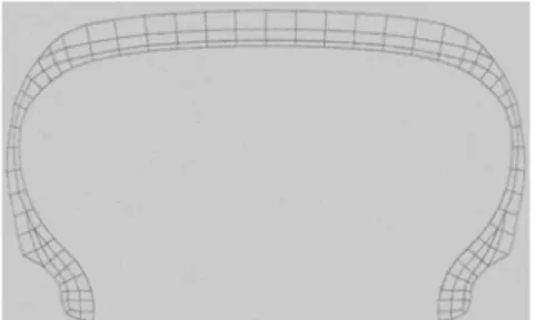 Fig. 9 2-D cut-section mesh for standing wave analysis 