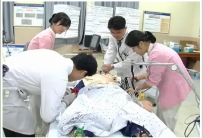 Figure 5. A video clip on the ACLS using SimMan®.