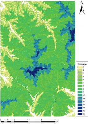 Fig.  3.  The  ecoregions  of  the  study  area.