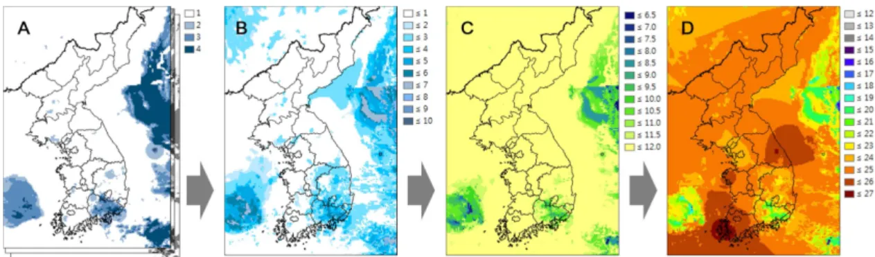 Fig. 6. A sample map of solar irradiance distribution at a 30 m resolution over a complex terrain