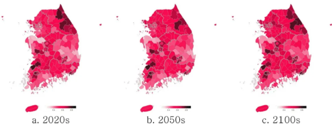 Fig. 6. Results of chronological vulnerability assessment based on main damage of controlled agricultural facility by abnormal weather in Korea.