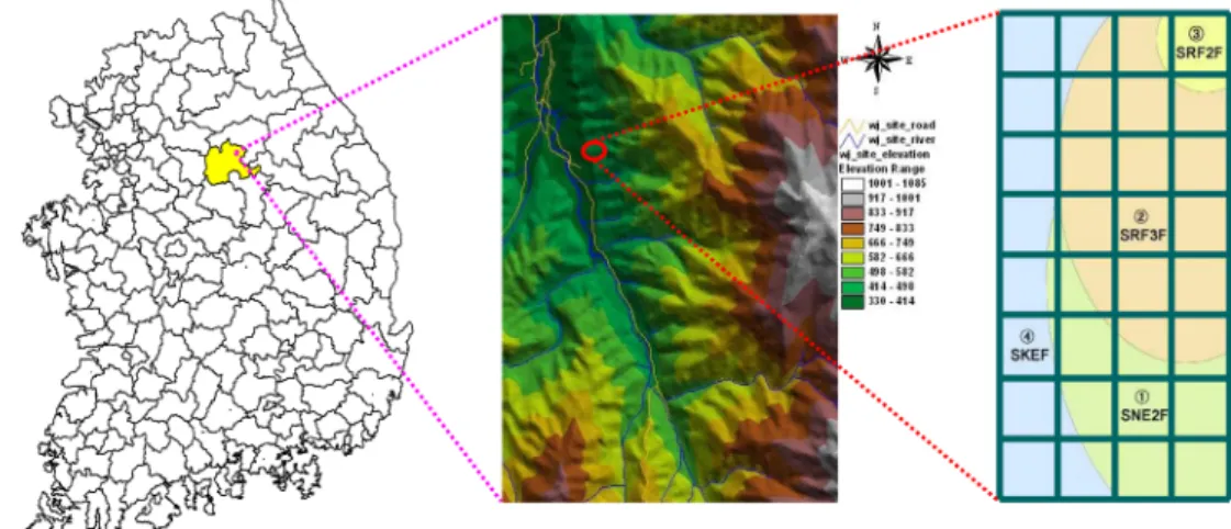 Fig. 1.  The study area with the location of wild mushroom survey.