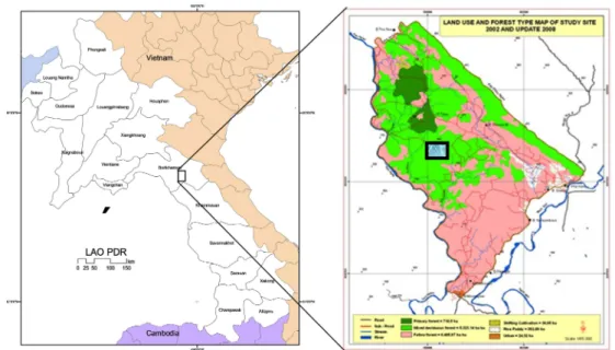 Fig. 1.  Location of the study site in Borikhamxay Province, Lao PDR.